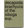 Decapoda brachyura of the siboga exp. door Leene
