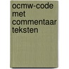 Ocmw-code met commentaar teksten door Onbekend