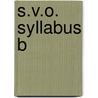 S.v.o. syllabus b door Onbekend