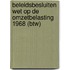 Beleidsbesluiten Wet op de omzetbelasting 1968 (BTW)