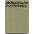 Pedagogische variabelenlijst