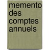 Memento des comptes annuels by E. de Lembre