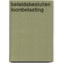 Beleidsbesluiten Loonbelasting