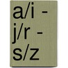 A/I - J/R - S/Z by W. Vercammen