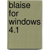 Blaise for Windows 4.1 door Sector Rsi Cbs