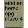 Eind en herex. opg. mavo-4 by Unknown