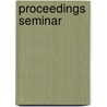 Proceedings seminar door Onbekend