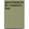 Geschiedenis en maatsch. leer by Boormans