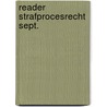 Reader strafprocesrecht sept. by Unknown