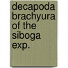 Decapoda brachyura of the siboga exp. door Tesch