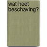 Wat heet beschaving? door Eric Defoort