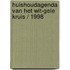 Huishoudagenda van het wit-gele kruis / 1998