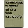 Hommages et opera minora mon. h.s.nyberg door Onbekend