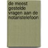 De meest gestelde vragen aan de Notaristelefoon