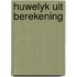 Huwelyk uit berekening
