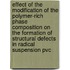 Effect of the modification of the polymer-rich phase composition on the formation of structural defects in radical suspension PVC