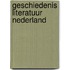 Geschiedenis literatuur Nederland