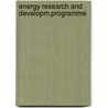 Energy research and developm.programme door Onbekend