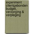 Experiment clientgebonden budget, verzorging & verpleging