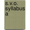 S.v.o. syllabus a door Onbekend