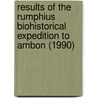 Results of the Rumphius biohistorical expedition to Ambon (1990) by H.L. Strack