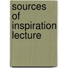 Sources of inspiration lecture door Szabo