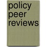 Policy peer reviews door R. Blamire