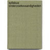 Syllabus onderzoeksvaardigheden door K. Beck