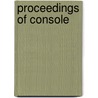 Proceedings of console door Onbekend