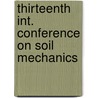 Thirteenth int. conference on soil mechanics door Onbekend