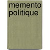 Memento politique door C. Ysebaert