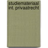 Studiemateriaal int. privaatrecht door Onbekend