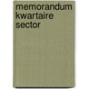 Memorandum kwartaire sector by Unknown