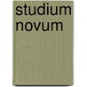Studium novum by Unknown