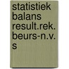 Statistiek balans result.rek. beurs-n.v. s door Onbekend
