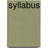 Syllabus by J.M. van der Ploeg