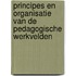 Principes en organisatie van de pedagogische werkvelden