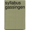 Syllabus Gassingen by Unknown