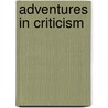 Adventures in Criticism door Sir Arthur Thomas Quiller-Couch