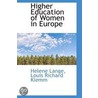 Higher Education Of Women In Europe by L. R 1845 Klemm