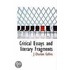 Critical Essays And Literary Fragments