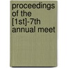 Proceedings Of The [1st]-7th Annual Meet door American Political Science Association