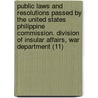 Public Laws And Resolutions Passed By The United States Philippine Commission. Division Of Insular Affairs, War Department (11) by United States Philippine Commission