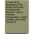 A Manual of Diseases of the Throat and Nose, Including the Pharynx, Larynx, Trachea, Oesophagus, Nasal Cavities, and Neck Volume 2