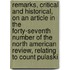 Remarks, Critical and Historical, on an Article in the Forty-Seventh Number of the North American Review, Relating to Count Pulaski