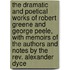 the Dramatic and Poetical Works of Robert Greene and George Peele, with Memoirs of the Authors and Notes by the Rev. Alexander Dyce