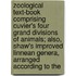 Zoological Text-Book Comprising Cuvier's Four Grand Divisions of Animals; Also, Shaw's Improved Linnean Genera, Arranged According to The