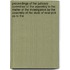 Proceedings of the Judiciary Committee of the Assembly in the Matter of the Investigation by the Assembly of the State of New York As to The
