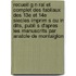 Recueil G N Ral Et Complet Des Fabliaux Des 13e Et 14e Siecles Imprim S Ou in Dits, Publi S D'Apres Les Manuscrits Par Anatole de Montaiglon