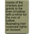 Copies of the Charters and Grants to the Town of Ludlow; with a Mirror for the Men of Ludlow, Illustrating Their Corporate Rights: an Account
